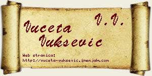 Vuceta Vukšević vizit kartica